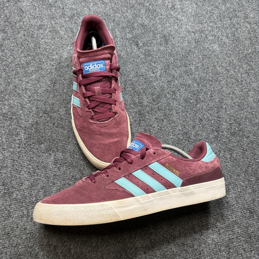 Adidas Busenitz Pro Collegiate Skateboarding Shoes Men's 12 Burgundy Clear Blue